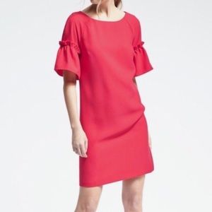 BANANA REPUBLIC Pink/red work dress
